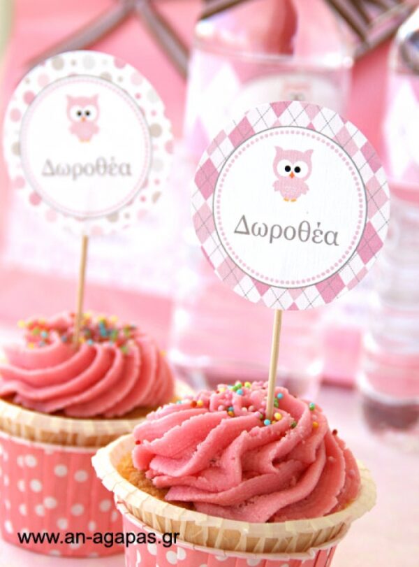 Cupcake Toppers Κουκουβάγια