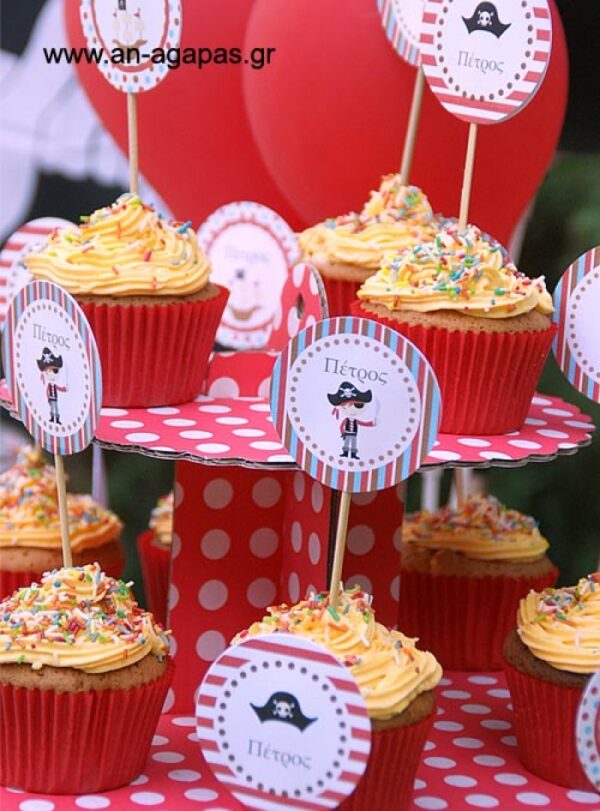 Cupcake Toppers Πειρατής