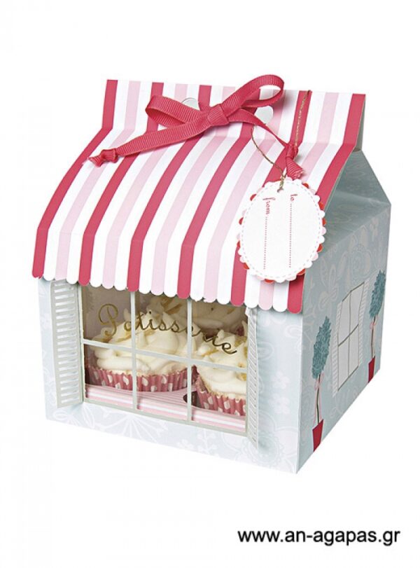 Cupcake  box  σπιτάκι-EOL