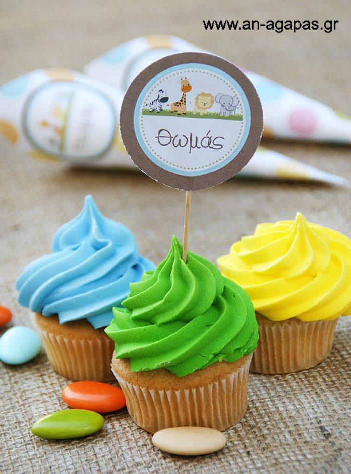 Cupcake  toppers  Animal  Fair