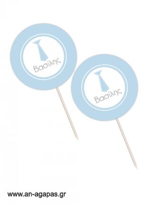 Cupcake  toppers  Baby  Tie