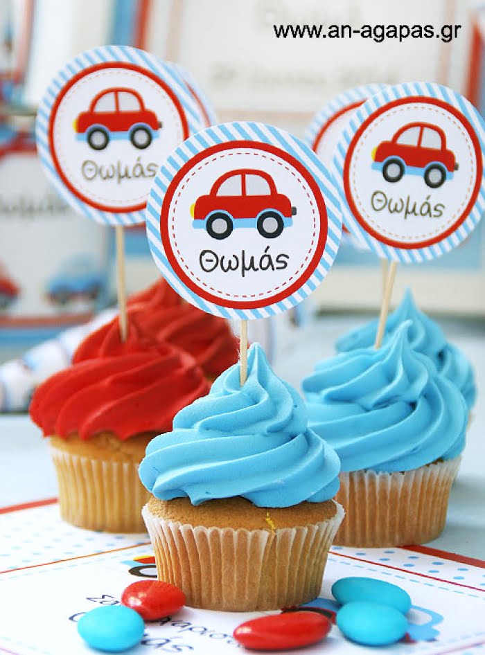 Cupcake  toppers  Little  Cars