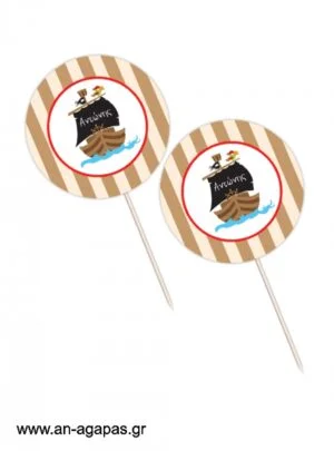 Cupcake  toppers  Pirate  Ship 
