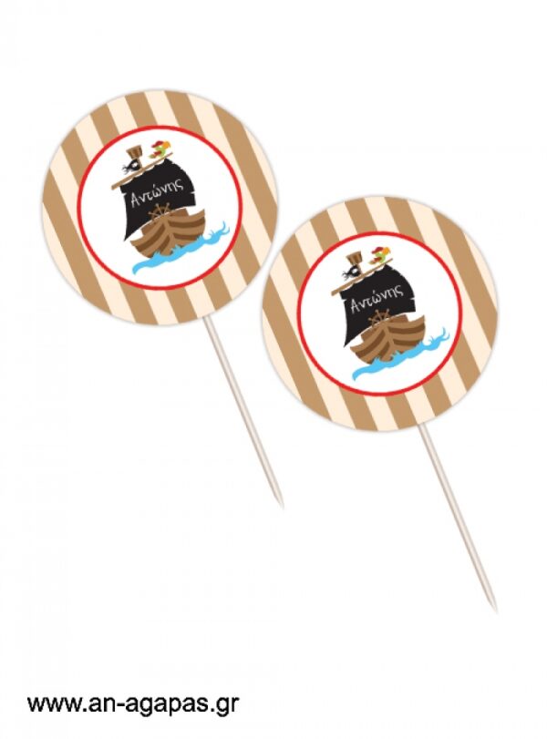 Cupcake  toppers  Pirate  Ship