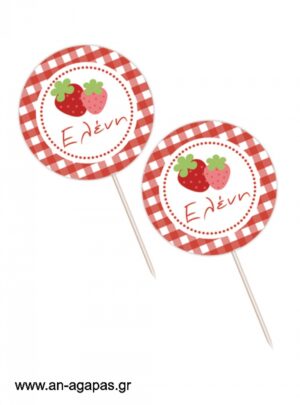 Cupcake  toppers  Strawberry  Fields