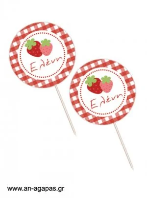 Cupcake  toppers  Strawberry  Fields 
