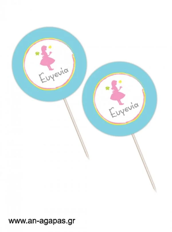 Cupcake  toppers  Tea  Girl
