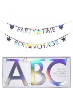 DIY  Γιρλάντα  με  Γράμματα  Ασημί 