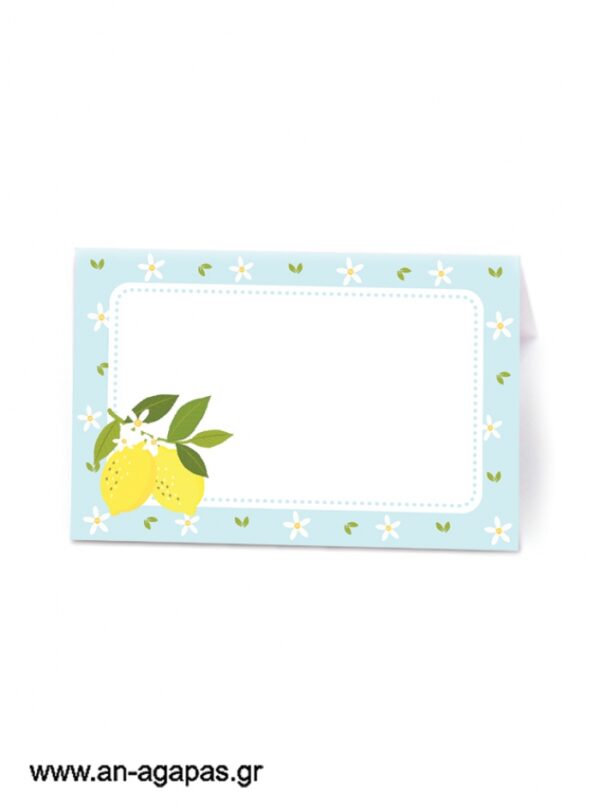 Food Labels Lemon in Blue