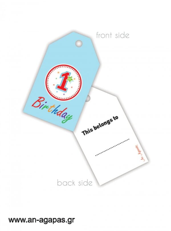 Gift  Tag  1st  Birthday  Boy