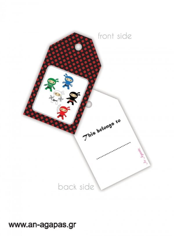 Gift  Tags  Ninja  Boys