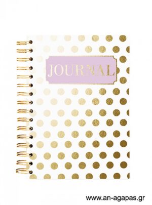 Gold  Dot  -  Spiral  Journal