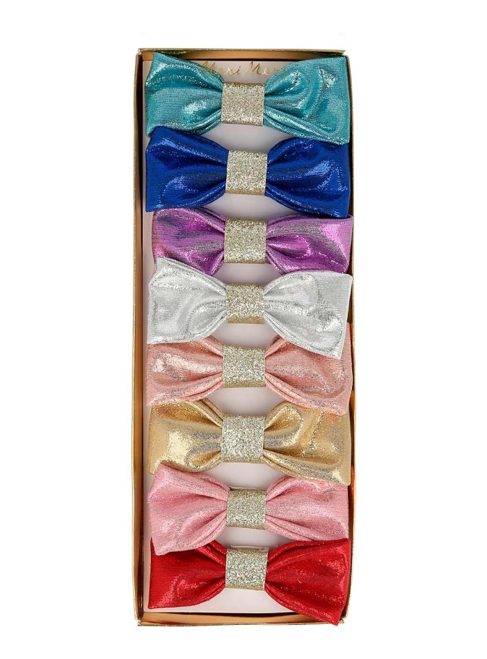 Hair Clips Lurex Φιόγκοι, 8τμχ