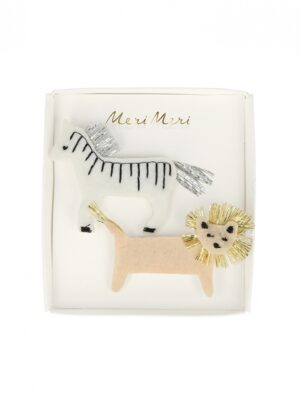 Hair  Clips  Zebra  &  Lion