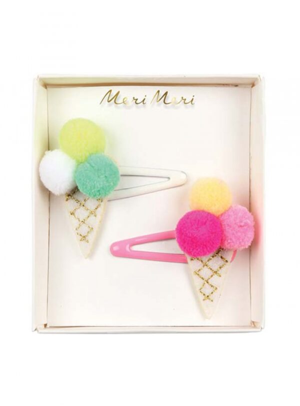 Hair  Clips  Παγωτά  με  Pom  Pom