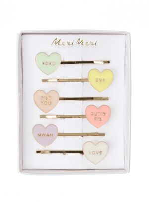 Hair  Slides  Love  Hearts  (6τμχ)