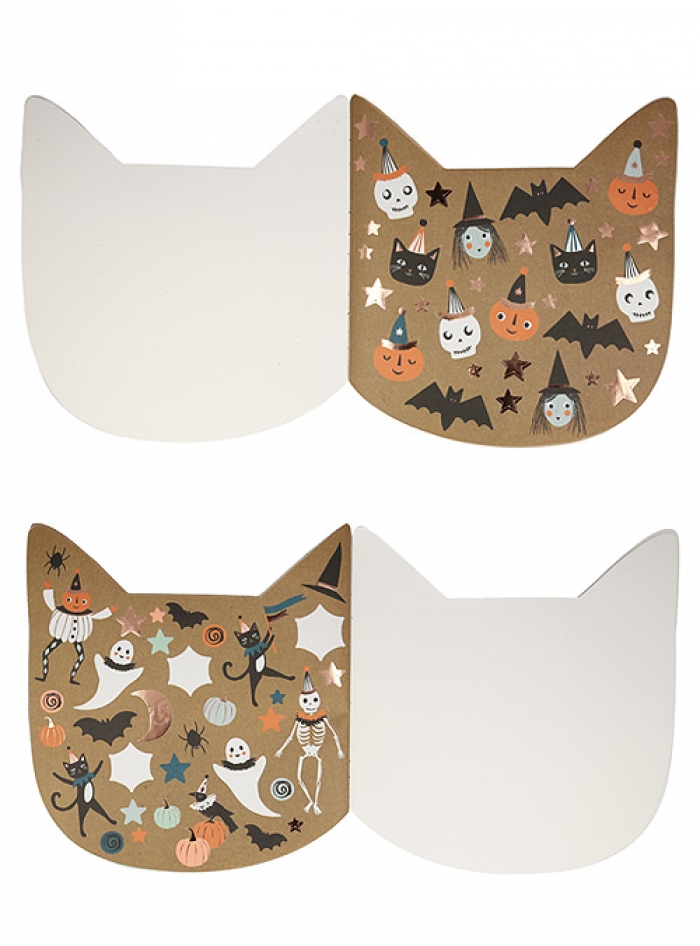 Halloween Cat Sticker Sketch Book