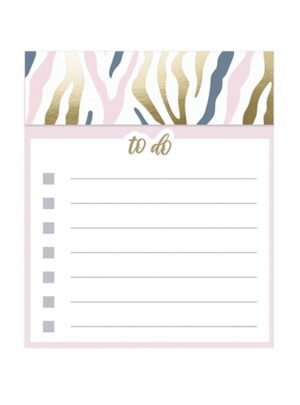Jotter Notepad-Pink Navy Zebra