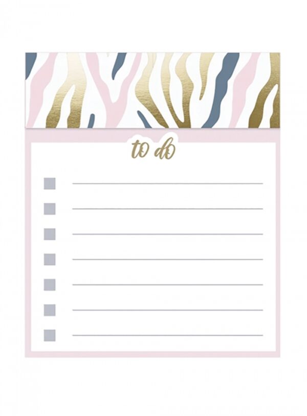 Jotter Notepad-Pink Navy Zebra