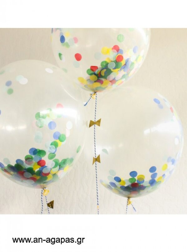 Multi  color  Confetti  Balloon  Kit  (8τεμ)