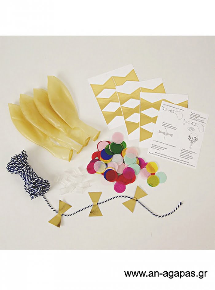 Multi  color  Confetti  Balloon  Kit  (8τεμ)