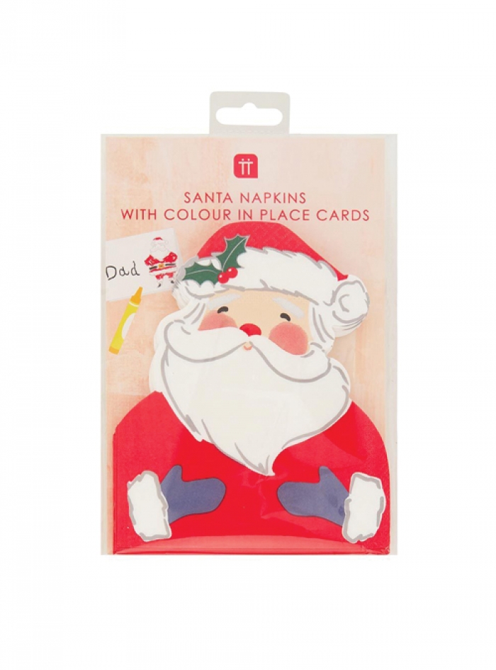 Napkin-Placecard Kit Santa, 16τμχ