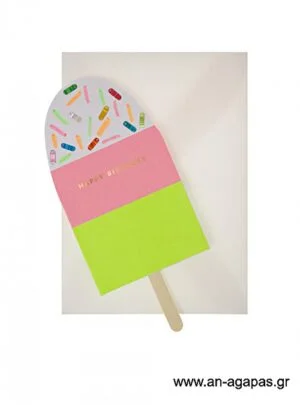 Neon  Ice  Cream  Card 
