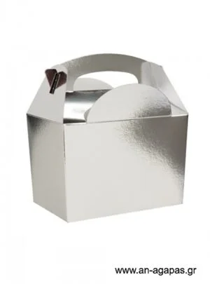 Party  box  σε  ασημί  μεταλικό  χρώμα   