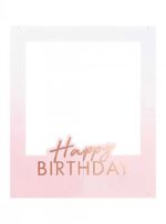 Photo Booth Frame Rose Gold Happy Birthday