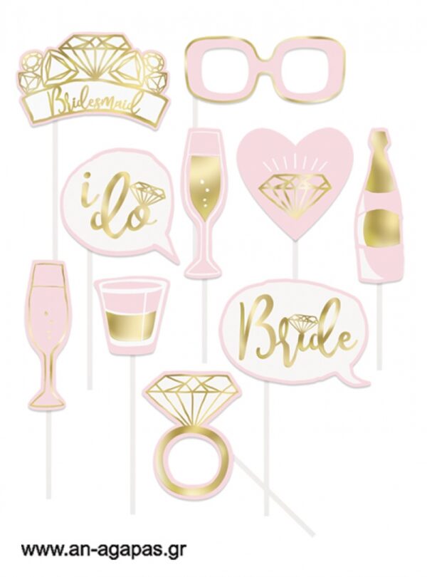 "Photoprops  Pink  and  Gold  Foil  Bachelorette"