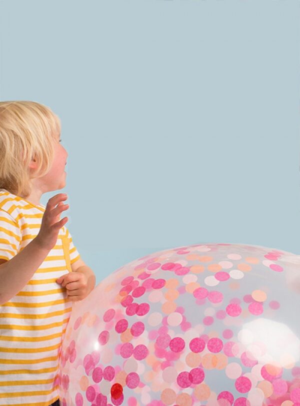 Pink  Confetti  Γιγάντιο  Μπαλόνι  3τμχ