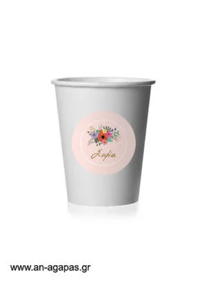 Round Stickers Pink Modern Blossom