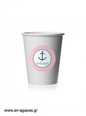 Round  Stickers  Pink  Nautical