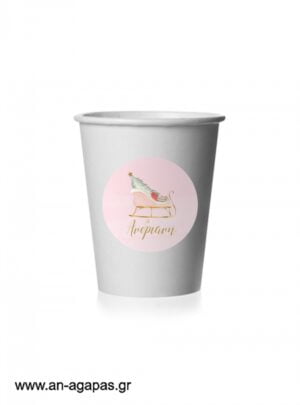 Round Stickers Pink Sleight Christmas