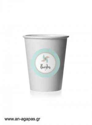 Round  Stickers  Pinwheel  Blue   