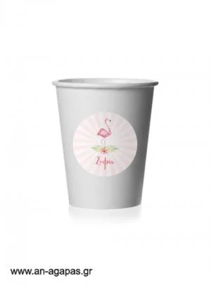 Round  Stickers  Tropical  Flamingo 