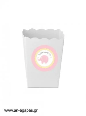 Round  stickers  Baby  Elephant  Pink 