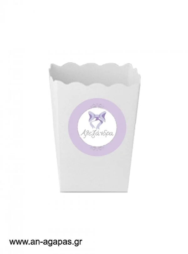 Round  stickers  Lavender  Dots  &  Stripes
