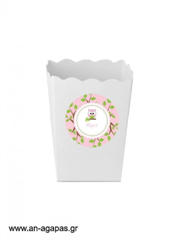 Round  stickers  Pink  Owl