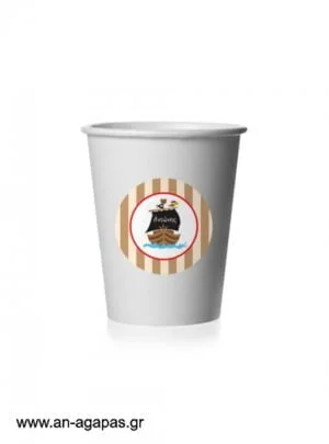 Round  stickers  Pirate  Ship 