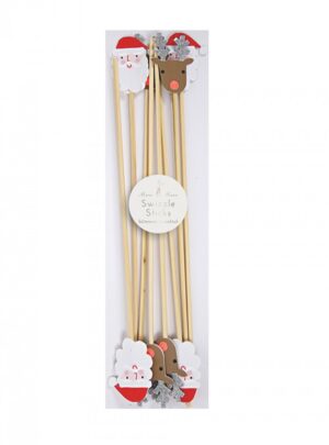 Santa  &  Reindeer  Sticks,  12τμχ