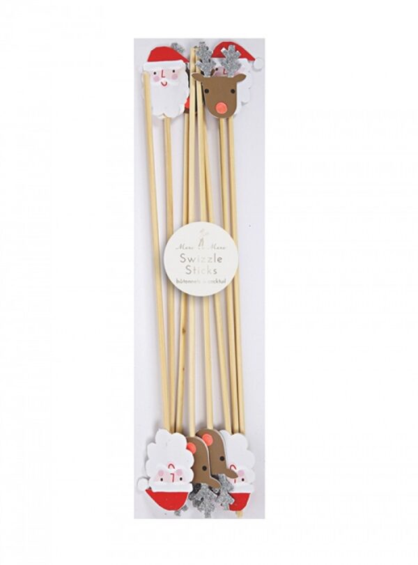Santa  &  Reindeer  Sticks,  12τμχ