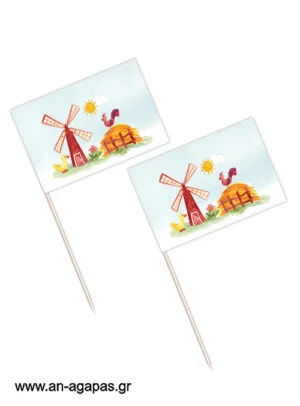 Toothpick flags Sunshine Farm