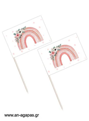 Toothpick flags Flower Rainbow