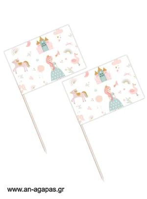 Toothpick flags Hello Princess