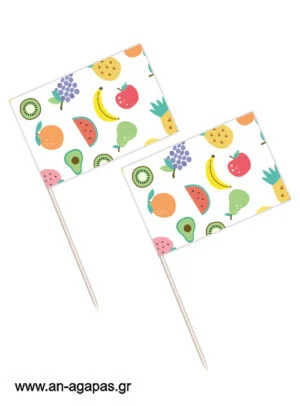 Toothpick flags Fruits
