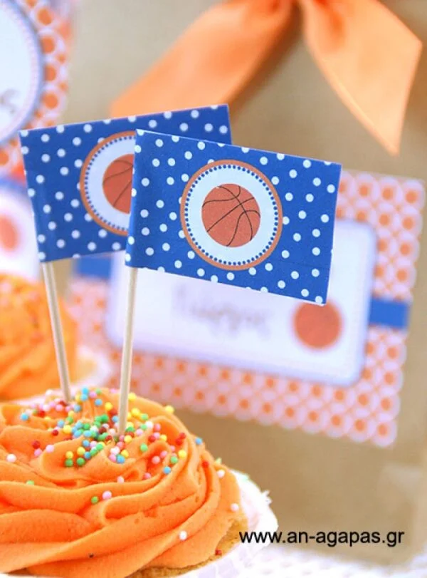 Toothpick Flags Basket