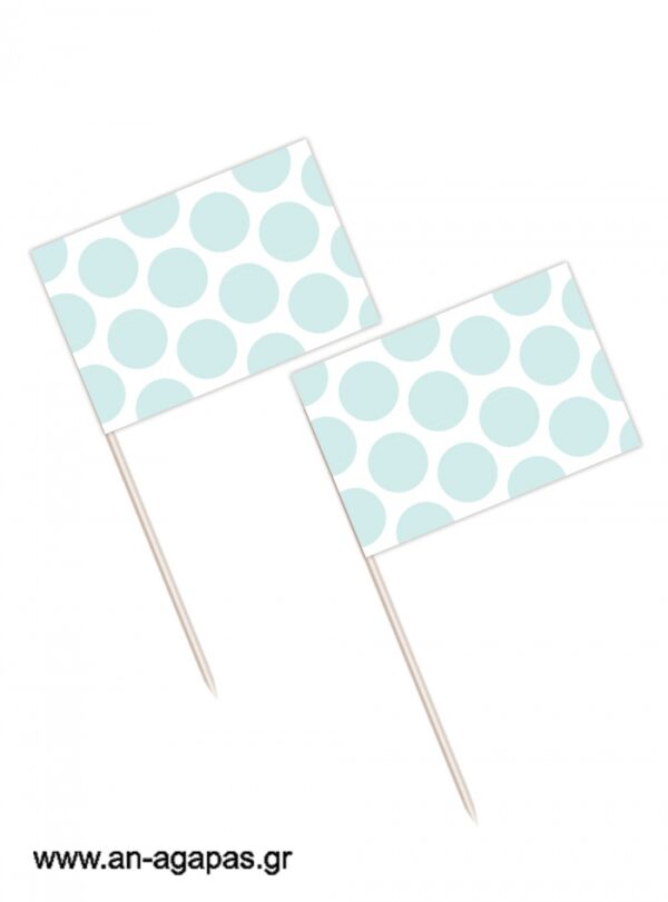 Toothpick  flags  Aqua  Dots