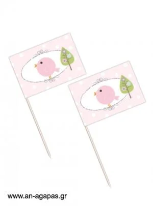 Toothpick  flags  Baby  Birdies 
