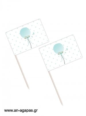 Toothpick  flags  Balloon  Blue